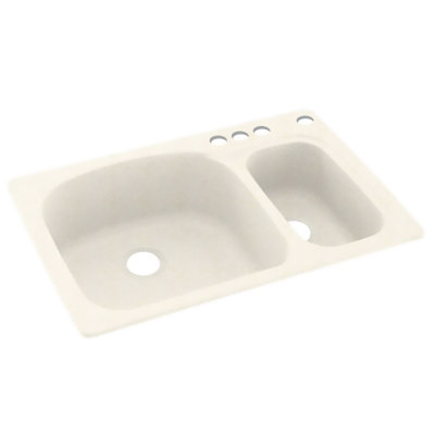 33'' L Double Bowl Solid Surface Kitchen Sink