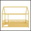 Twin Size Floor Wooden Bed-1502329043