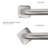 12-inch Monarch Designer Grab Bar with Square Flanges, Satin Stainless Steel