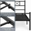 Modern Metal Bed Frame with Cross-design Headboard & Footboard-940498131-940498133