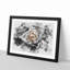 A White Rose Watercolour - Single Picture Frame Print on MDF-56740625-56740626