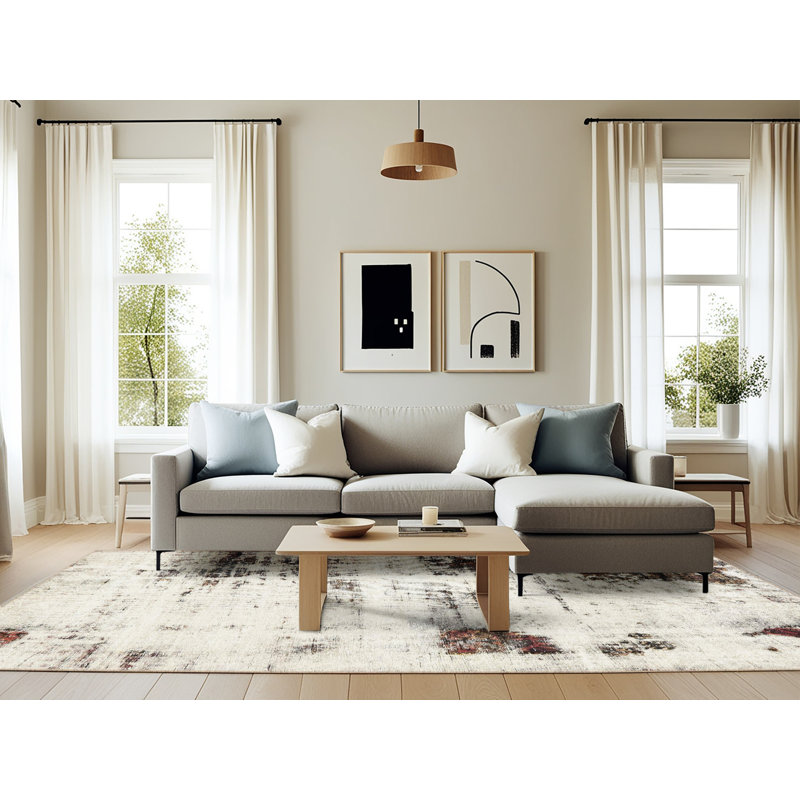 Westdale Abstract Indoor Rug, Rectangle 6' x 9'