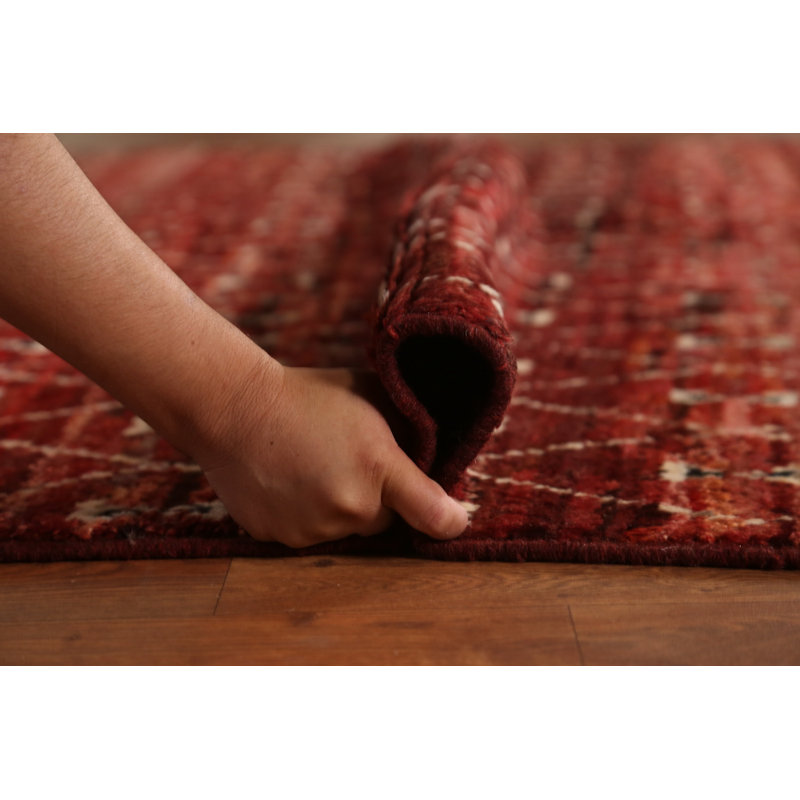 Tapis oriental marocain en laine à motif treillis 7 x 10