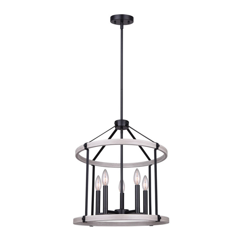5 - Light Dimmable Lantern Drum Chandelier