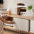 Log style simple solid wood TV cabinet