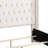 Carolina Beige Queen Bed with Nailhead Trim