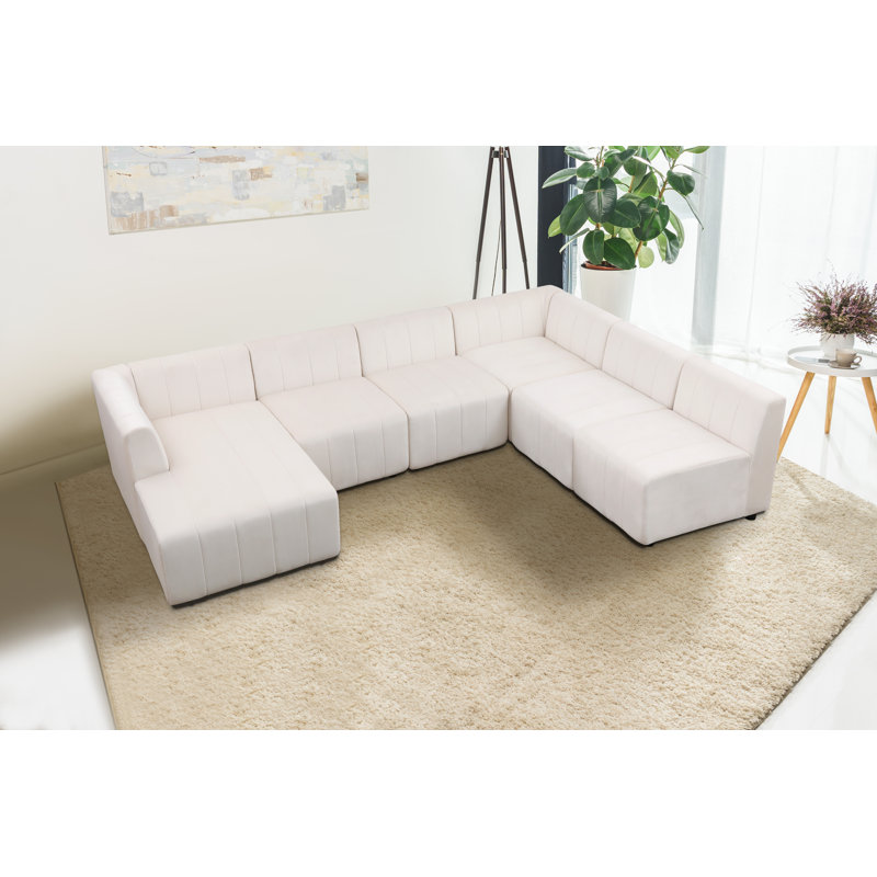 Aidaliz Upholstered U-Shaped Sectional Left Hand Facing, Right Hand Facing