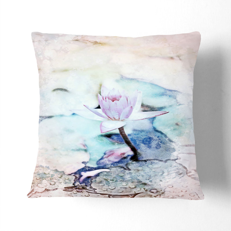 Floral Square Throw Cushion, 55cm H x 55cm W x 20cm D