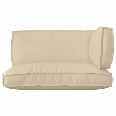  Ensemble de 3 coussins de palette en tissu beige Oxford