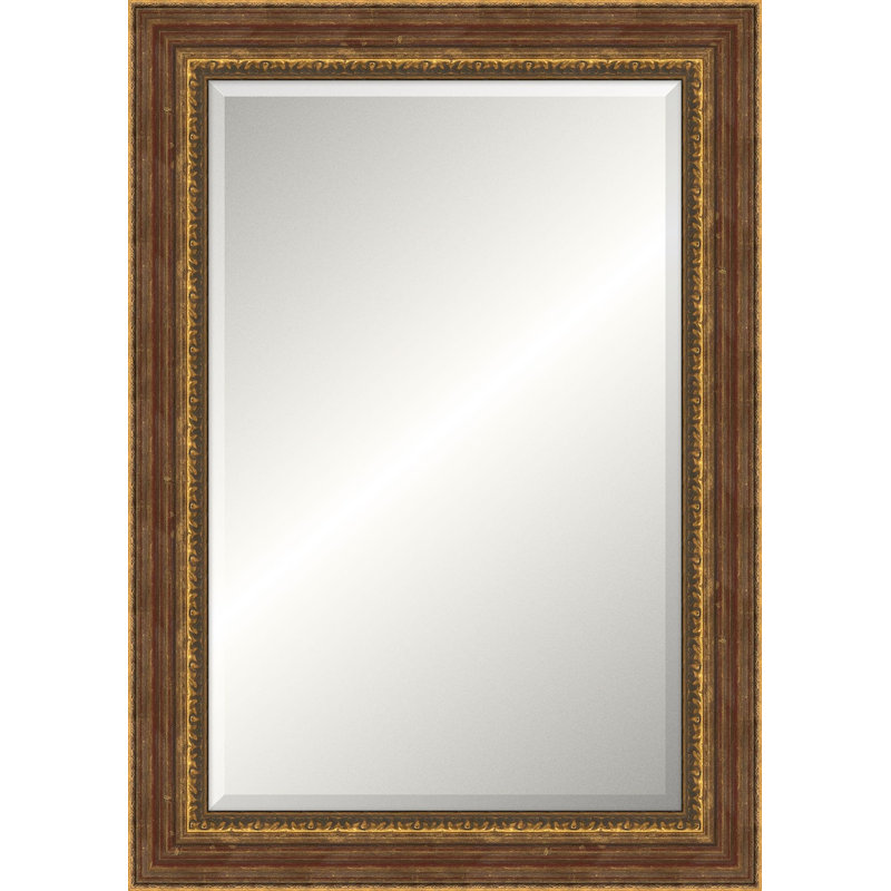 Havenford Solid Wood Beveled Mirror, 41.25" x 29.25", Rectangle