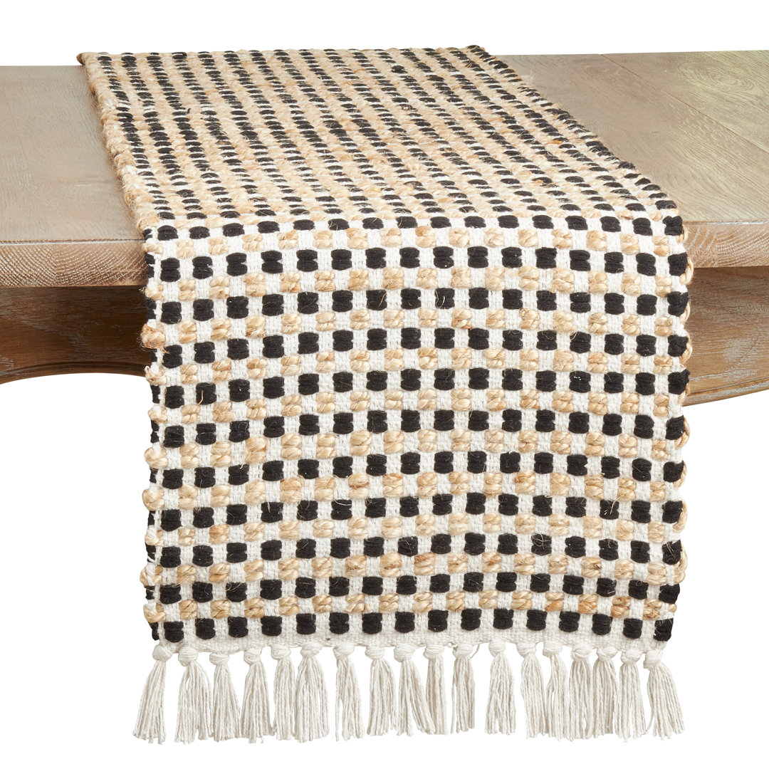 Cotton Blend Table Runner Saro