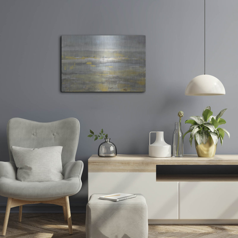 Art mural luxueux «Neutral Field» par Danhui Nai, H 16 po x l 24 po