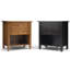 Table de chevet transitionnelle en bois massif avec tiroirs et tablette ouverte Warm Shaker-328047973