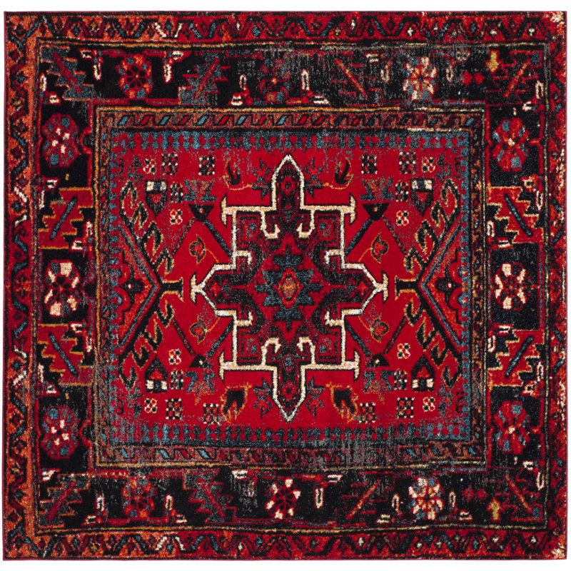 Amaniya Vintage Hamadan Performance Southwestern Rug, Square 11'