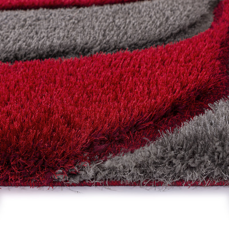 Aidia Geometric Machine Tufted Shag 60cm X 110cm Indoor / Outdoor Area Rug
