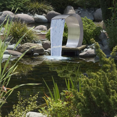 Eudy Outdoor Stainless Steel Waterfall Fountain