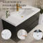 Meuble-lavabo de 42 po avec lavabo et rangement flottant, comptoir en résine de pierre, tiroirs à fermeture en douceur, bois, pré-assemblé, dommages et performance durable