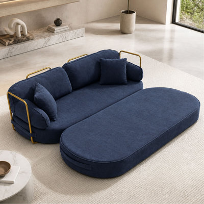 Canapé-lit convertible 78,3 po sans assemblage pour futon avec dossier amovible