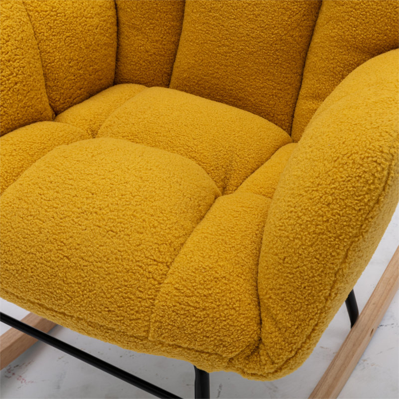 Filippone Rocking Chair, Yellow  Teddy