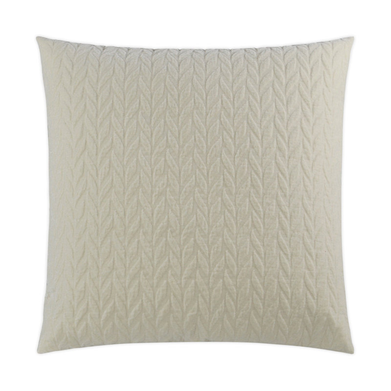 Trestle Pillow Cover & Insert, Ivory, Rectangle 14"H x 24"W