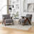 Dormon Upholstered Boucle  Armchair with Solid Wood Legs-1302436131