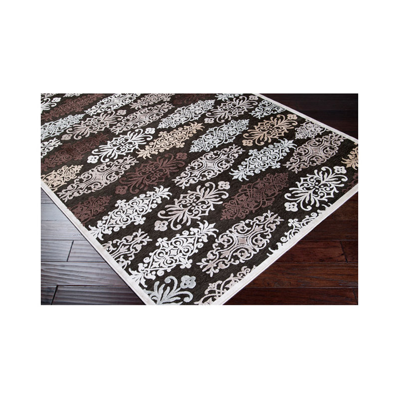 Tapis gris clair / gris anthracite / crème Ove Ikat, Rectangle 5 pi 2 po x 7 pi 6 po