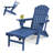 Azur Plastic Folding and Adjustable Adirondack Chair with Ottoman-1914806275