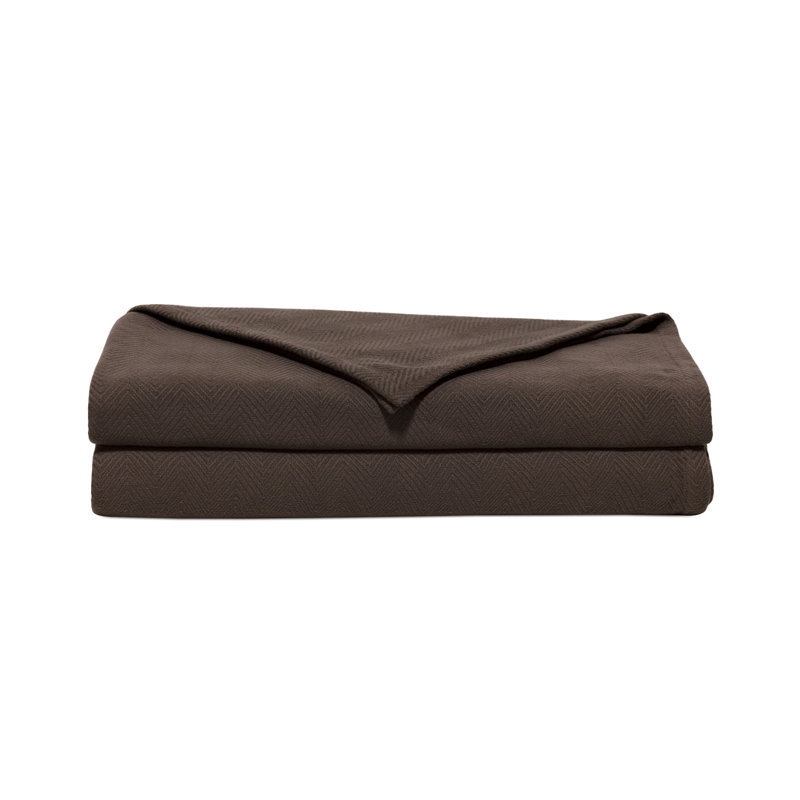 Chalet Traditional Cotton Coverlet, King Coverlet, Brown