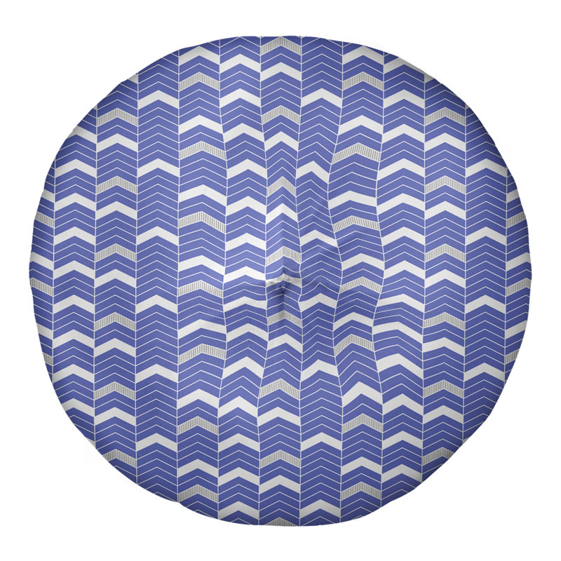 Coussin Rhonda, 26 po x 26 po, Bleu / gris