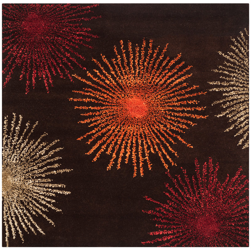 Amier Soho Hand Tufted Wool And Viscose Rug, Square 6'