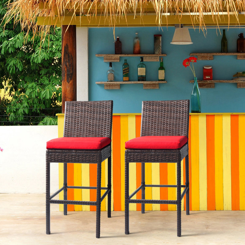 Tabouret de bar avec coussin Arahi