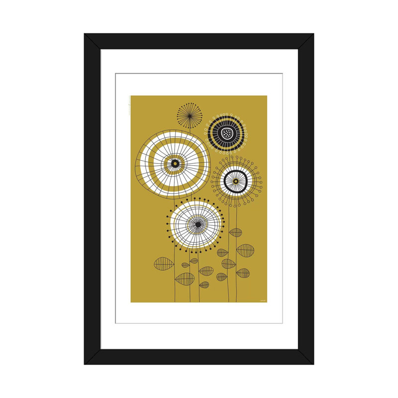 « fleurs vi », impression sur toile, Papier d'art encadré noir, H 24 po x l 16 po x P 1 po, Blanc