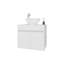 Meuble-lavabo blanc avec 2 portes-296726838
