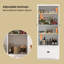Armoire de rangement blanche de style campagnard, hauteur 180 cm (70,9 po), avec 2 portes, 4 étagères et 1 grand tiroir.