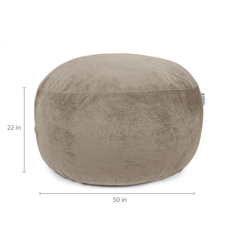 Grand fauteuil à billes classique, Microfibre / microsuède taupe foncé