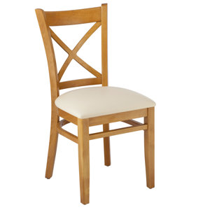 Hubbardston Cross Back Solid Wood Dining Chair