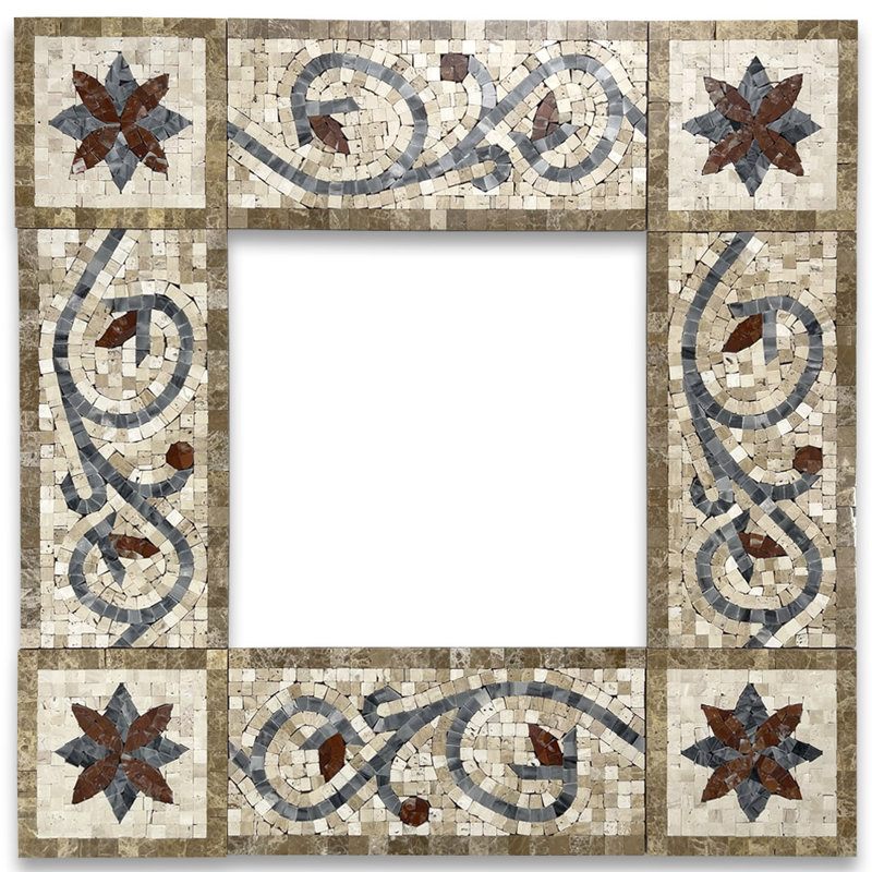 Carreau de mosaïque en marbre 6 po x 12 po