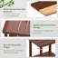 Table d'appoint d'extérieur Table d'extérieur à 2 niveaux pour tables d'appoint Adirondack pour table de bout en bambou d'extérieur ou d'intérieur pour porche de piscine Résistant aux intempéries-130030591