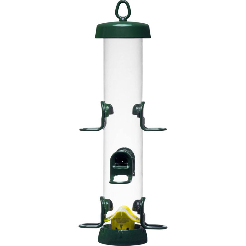 Brome Tube Solution Wild Bird Feeder, 3.4 lb Capacity, Clear