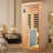 Low EMF, There is also a heating plate on the glass door, Hemlock wood Far-infrared indoor One person sauna room