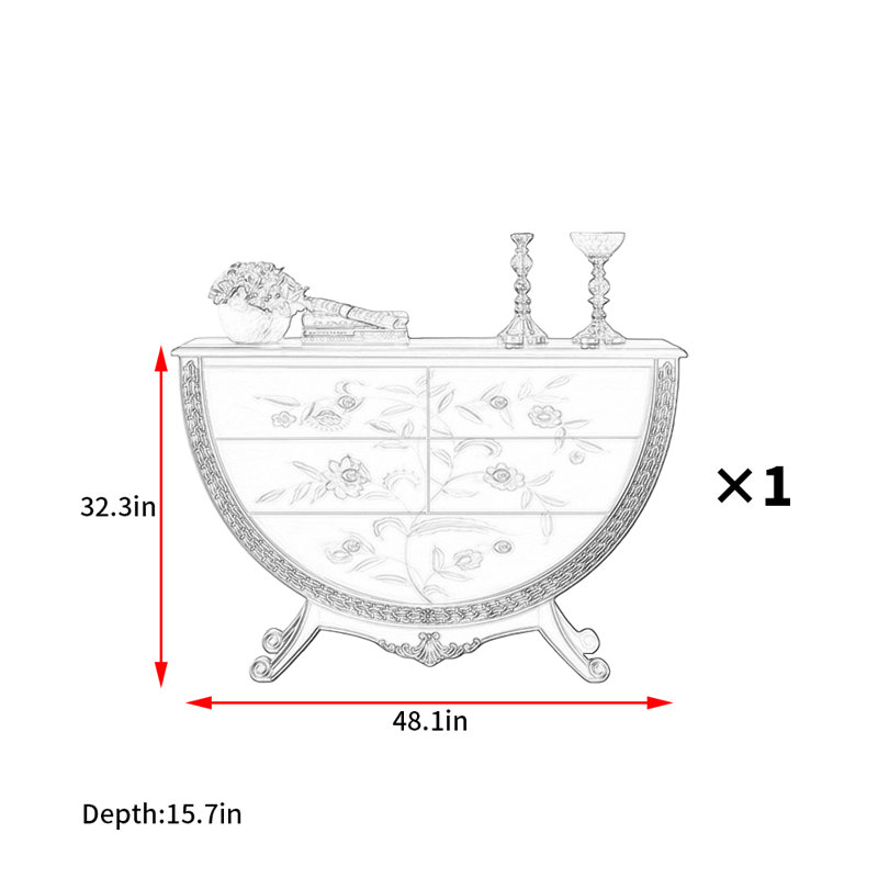 Commode d'appoint American Country Style