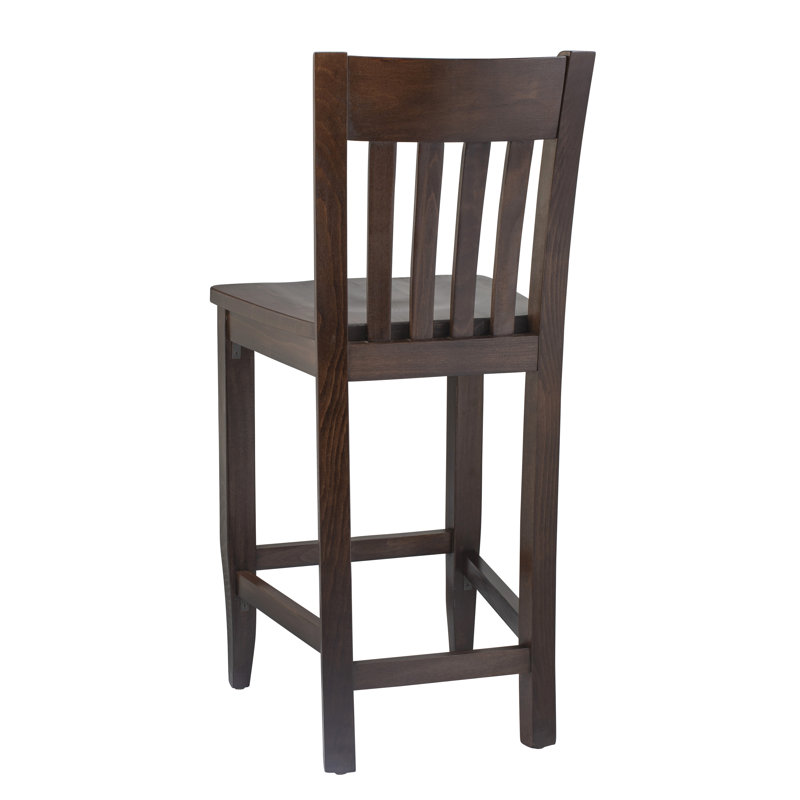 Henson Solid Wood Counter Stool, Walnut, Counter Stool (24" Seat Height)