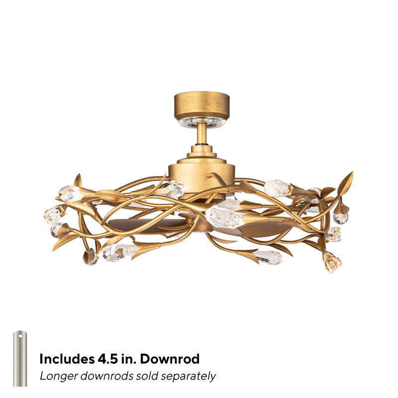 Secret Garden 20 Light Crystal LED Fandelier, French Gold