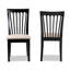 Chaise d'appoint rembourrée en chêne 18,5 po avec finition brun espresso, H 38,2 po, l 21,7 po et P 18,5 po-1299765140-1299765141
