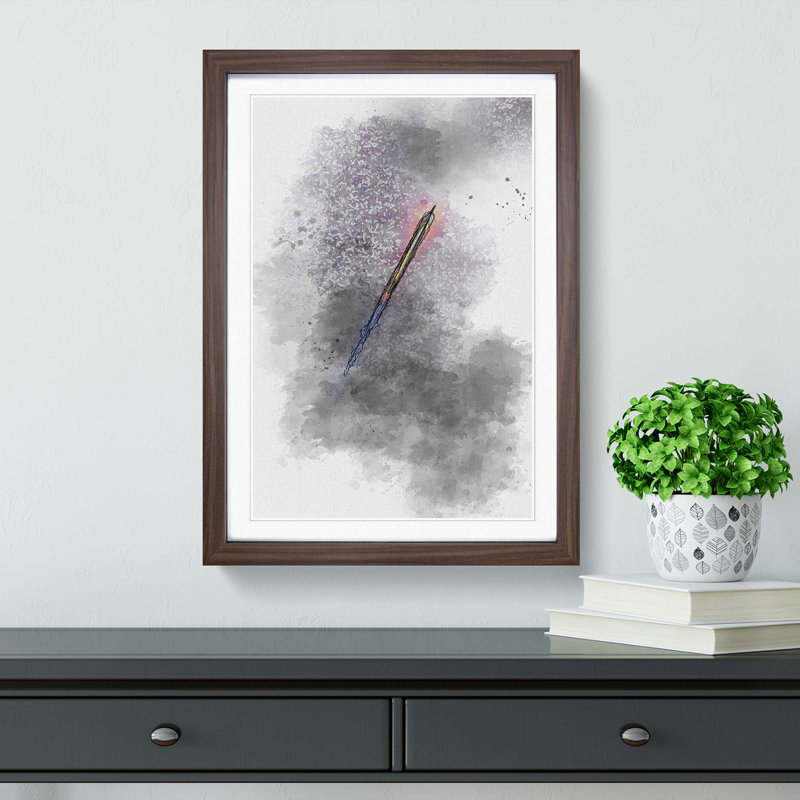 Blast Off in Abstract - Picture Frame Graphic Art Print, Walnut Framed, 87cm H x 62cm W x 2cm D