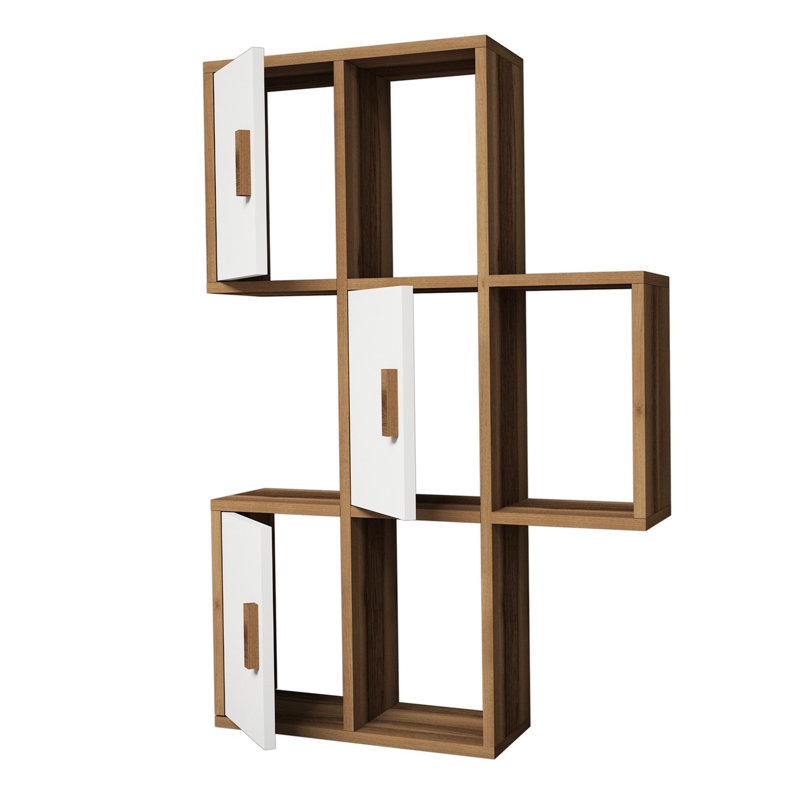 Floating Shelf, Brown/White