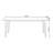 White rectangular rock plate dining table-401686797