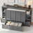 Wilkinson Farmhouse Full Murphy Bed with Bedside Tables, 3 Storage Drawers & Charging Station, Gray-1250068968-1250068965