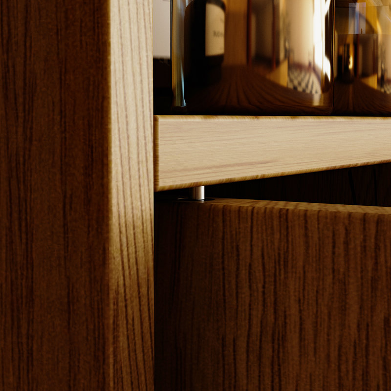 Multifunctional Convertible Accent Cabinet With Multi-Layer Shelves