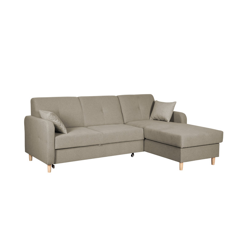 4 Seater Sofa Bed, Right Hand Facing, Beige